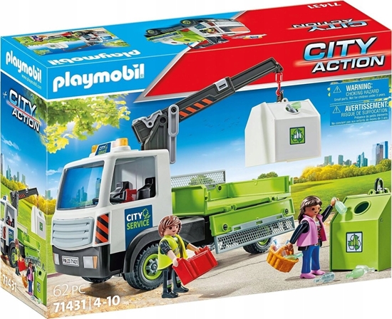 Picture of Playmobil Zestaw z figurkami City Action 71431 Samochód ciarowy z kontenerami na szko