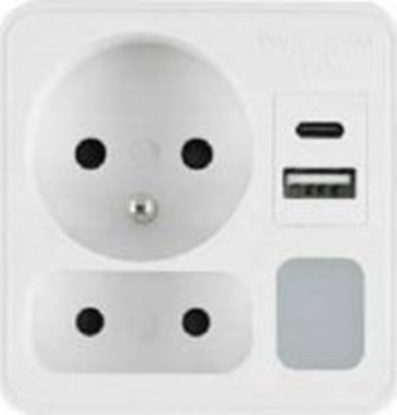 Picture of Plastrol ROZGANIK DWUKROTNY Z LAMPK 1x USB + 1x USB C