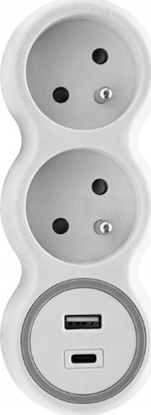 Picture of Plastrol Rozganik sieciowy dwukrotny + USB-A + USB-C