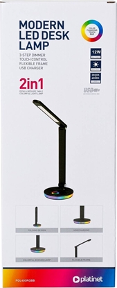 Attēls no Lampka biurkowa Platinet czarna  (PDL400RGBB)