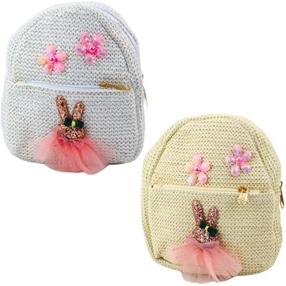 Picture of Plecak Dziecicy Haftowany Królik W Sukience Kwiatki 2,5L 20cm LEAN