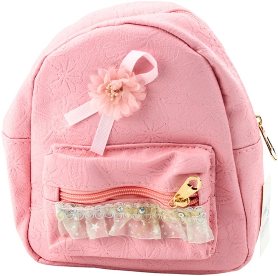 Изображение Plecak Dziecicy Toczony Kokardka Falbanka Róowy 20cm 2,5L LEAN