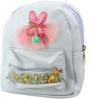 Picture of Plecak Dziecicy Toczony Królik Tiul Ozdobna Tama Biay 2,5L 20cm LEAN