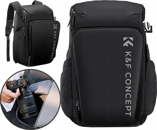 Picture of Plecak K+F Plecak Fotograficzny 25l Torba Foto Na Aparat Do Canon Nikon Alpha Air K&f / Kf13.128v4 / Czarny