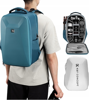 Attēls no Plecak K+F Plecak Fotograficzny Foto Na Aparat Lustrzank Dslr Do Canon Nikon Sony  K&f / Kf13.134v2 Niebieski