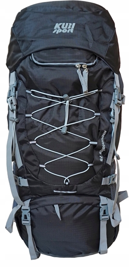 Picture of Plecak Turystyczny do Wdrówek Damski Mski Czarny Pojemny KUBISPORT 75 L