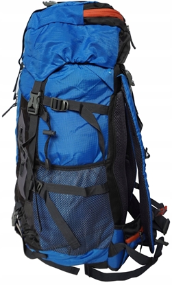Attēls no Plecak Turystyczny do Wdrówek Damski Mski Niebieski Pojemny KUBISPORT 60L