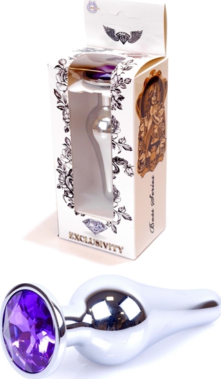 Изображение PLUG-JEWELLERY SILVER BUTT PLUG- PURPLE