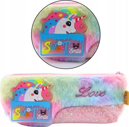 Picture of Pluszowy Piórnik Z Jednorocem Byszczce Elementy Jednoroec Kolorowy