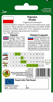 Picture of PNOS Nasiona warzyw | Papryka Etiuda | Opakowanie 0,5g