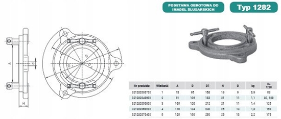 Изображение PODSTAWA IMADLA TYP 1282-1 ( 63 )