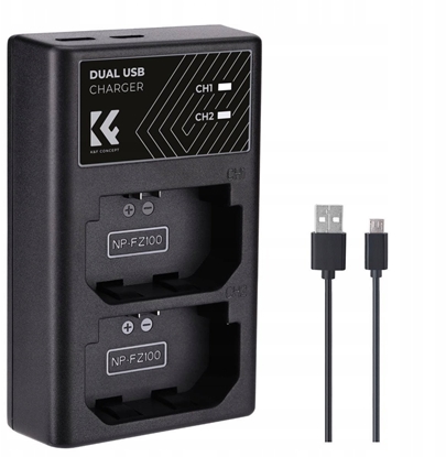 Picture of Podwójna adowarka Usb Do Np-fz100 Sony A7 A7r Iii A9 Ii A6600 K&f Concept / Kf28.0010