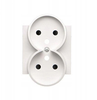 Picture of Pokrywa gniazda wtyczkowego Kontakt-Simon 55 TGZ2MZP/111 podwójnego do: SGZ2CM biay mat