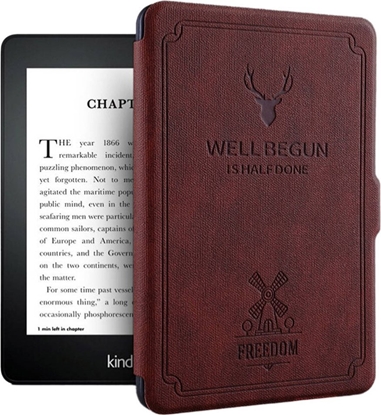 Изображение Pokrowiec Strado Etui futera Smart Motto do Kindle Paperwhite 1/2/3 (Czerwone) uniwersalny