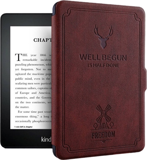 Изображение Pokrowiec Strado Etui futera Smart Motto do Kindle Paperwhite 1/2/3 (Czerwone) uniwersalny