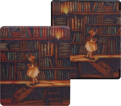 Изображение Pokrowiec Strado Etui graficzne Smart Case do Kindle Oasis 2019 (Library Girl)