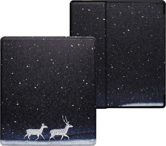 Изображение Pokrowiec Strado Etui graficzne Smart Case do Kindle Oasis 2019 (Snow Deer)
