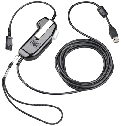 Picture of Poly SHS 2626-14 - PTT-Aufsatz (Push-to-Talk) fur Headset - USB, Secure Voice, monaural, seriell, Momentary - TAA-konform - Replaces Poly SKU 92626-14