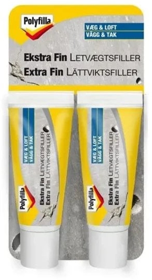 Picture of Polyfilla Ekstra Fin Letvægtsfiller - Mini dobbeltpack - Mængde: 2x20 ML
