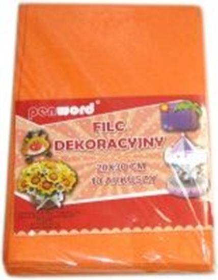 Picture of Polsirhurt Filc dekoracyjny pomaraczowy 20x30 10szt.