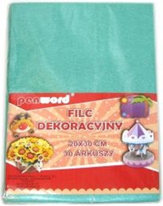 Attēls no Polsirhurt Filc dekoracyjny turkusowy 20x30 10szt.