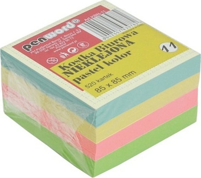Изображение Polsirhurt Kostka biurowa nieklejona 520 kartek 85x85x50mm pastelowa KBN-11