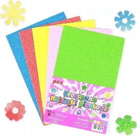 Изображение Polsirhurt Naklejki piankowe kwiatki 20,3x31,20cm 5szt