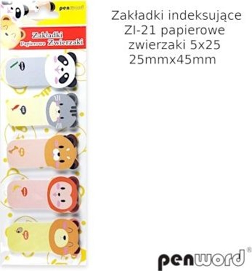 Изображение Polsirhurt Zakadki indeksujce papierowe zwierzaki ZI-21 25mmx45mm