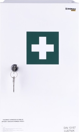 Изображение Polska Firma Apteczka nacienna Donau Safety 40.2" DIN 13157 (+ ustnik) metalowa