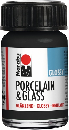 Picture of Porcelain & Glass glossy 15ml, black (073)
