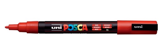Изображение POSCA Marker UNI  PC-3M rot BK