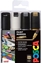 Attēls no Posca Posca - PC8K - Broad Tip Pen - Gold, Silver, Black and White, 4 pc