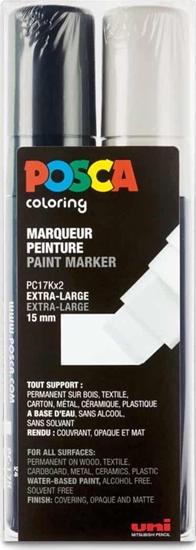 Picture of Posca POSCA PC-17K sæt med sort og hvid