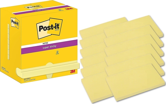 Picture of Post-it Karteczki Post-it Super Sticky 76x127mm (655-12SSCY) óte (12x90)
