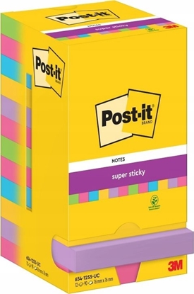 Picture of Post-it Karteczki Post-it Super Sticky 76x76mm (654-12SS-UC) (12x90)