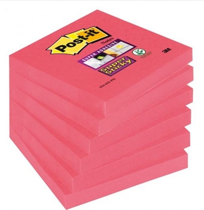 Picture of Post-it Karteczki samoprzylepne POST-IT Super Sticky (654-6SS-PO), 76x76mm, 1x90 kartek, róowe