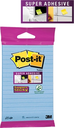 Picture of Post-it Karteczki samoprzylepne POST-IT Super sticky, (6844-L-NB), 152x102mm, 45 kart., zawieszka, niebieskie