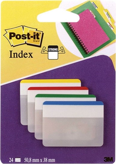 Изображение Post-it ZAKADKI POST-IT 50.8 X 38 MM 686-F1 PROSTE DO SZUFLAD 4 KOLORY PO 6 SZT