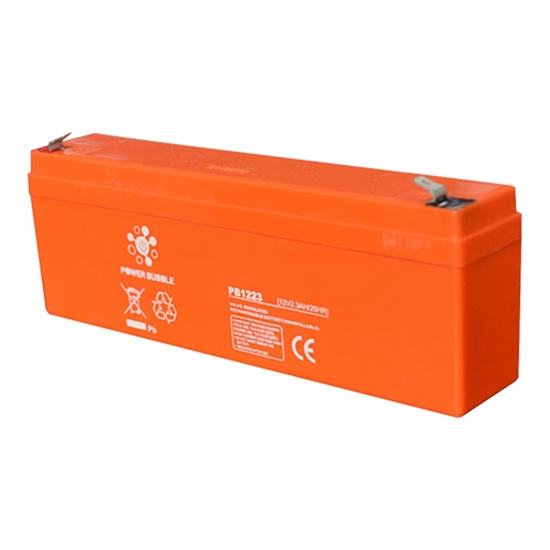 Picture of Power Bubble PB12023 Li-Ion battery (AGM) 12V 2.3Ah (178x35x61 mm) 0.85kg Orange