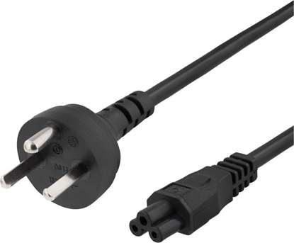 Picture of Power cable, 2m, DK 2-5a to IEC C5, 2.4A, earthed, black