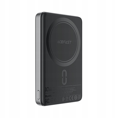 Picture of Powerbank Acefast M12-10000 PD20W ultra-cienki, zgodny z MagSafe - czarny