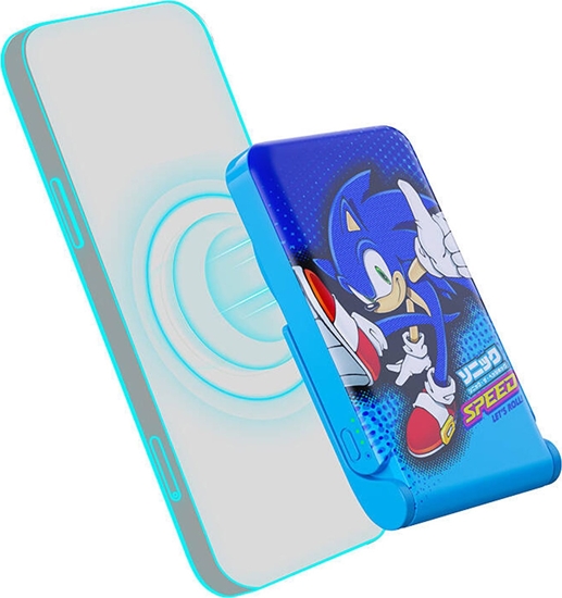 Picture of Powerbank OTL Powerbank magnetyczny OTL 5000 mAh, USB-C 15W, Sonic The Hedgehog ze stojakiem (niebieski)