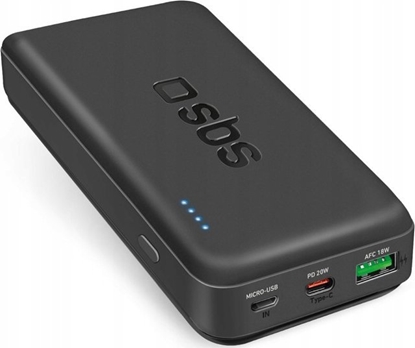 Attēls no Powerbank SBS TTBB20000PD20K 20000 mAh 20W PD USB-C, USB-A, Micro-USB - czarny