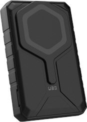 Attēls no Powerbank UAG UAG Rugged 10K - powerbank 10000 mAh z podstawk, adowanie bezprzewodowe 10W, kompatybilny z MagSafe, kabel w zestawie (black/gray)