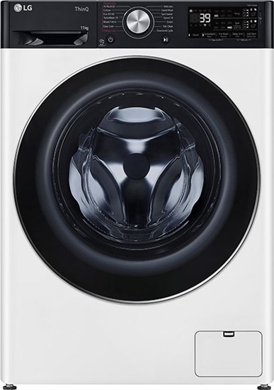 Picture of LG Washing machine | F4WR711S3HA | Energy efficiency class A | Front loading | Washing capacity 11 kg | 1400 RPM | Depth 57 cm | Width 60 cm | Display | LED | Steam function | Direct drive | Wi-Fi | White