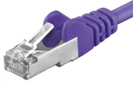 Picture of PremiumCord PREMIUMCORD Patch kabel CAT6a S-FTP, RJ45-RJ45, AWG 26/7 0,25m fialová