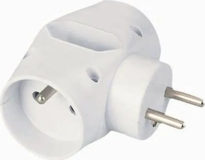 Attēls no PremiumCord PREMIUMCORD Roztrojka 230V 10A, 2x kulatá +1x plochá zásuvka, bílá