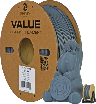 Picture of PrimaValue PLA+ filament for 3D printer, 1.75 mm, dark gray