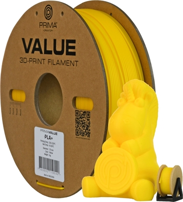 Picture of PrimaValue PLA+ filament for 3D printer, 1.75 mm, yellow