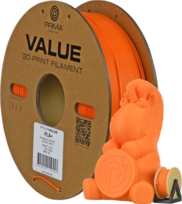 Picture of PrimaValue PLA+ filament for 3D printer, 1.75 mm, orange